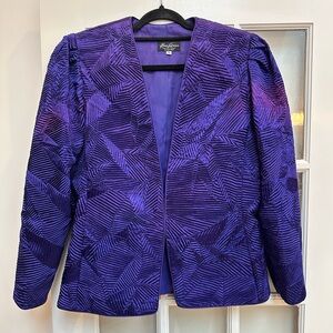 Vintage Karen Lawrence Evening Jacket Iridescent Changing Art To Wear Size 14